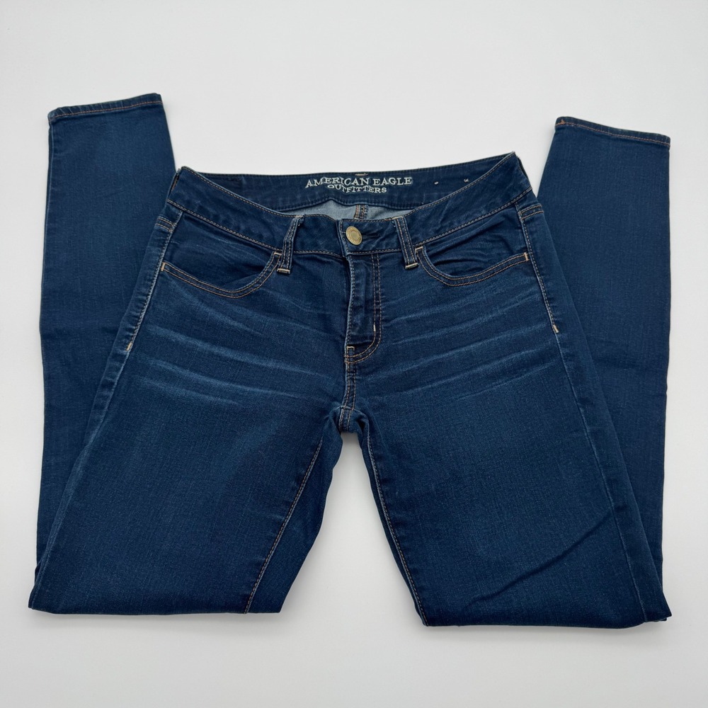 American Eagle Super Stretch Jegging Dark Wash Skinny Jeans Womens Size 6 Reg